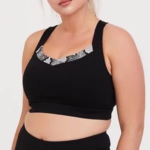 Torrid Active Snakeskin Print Inset Sports Bra